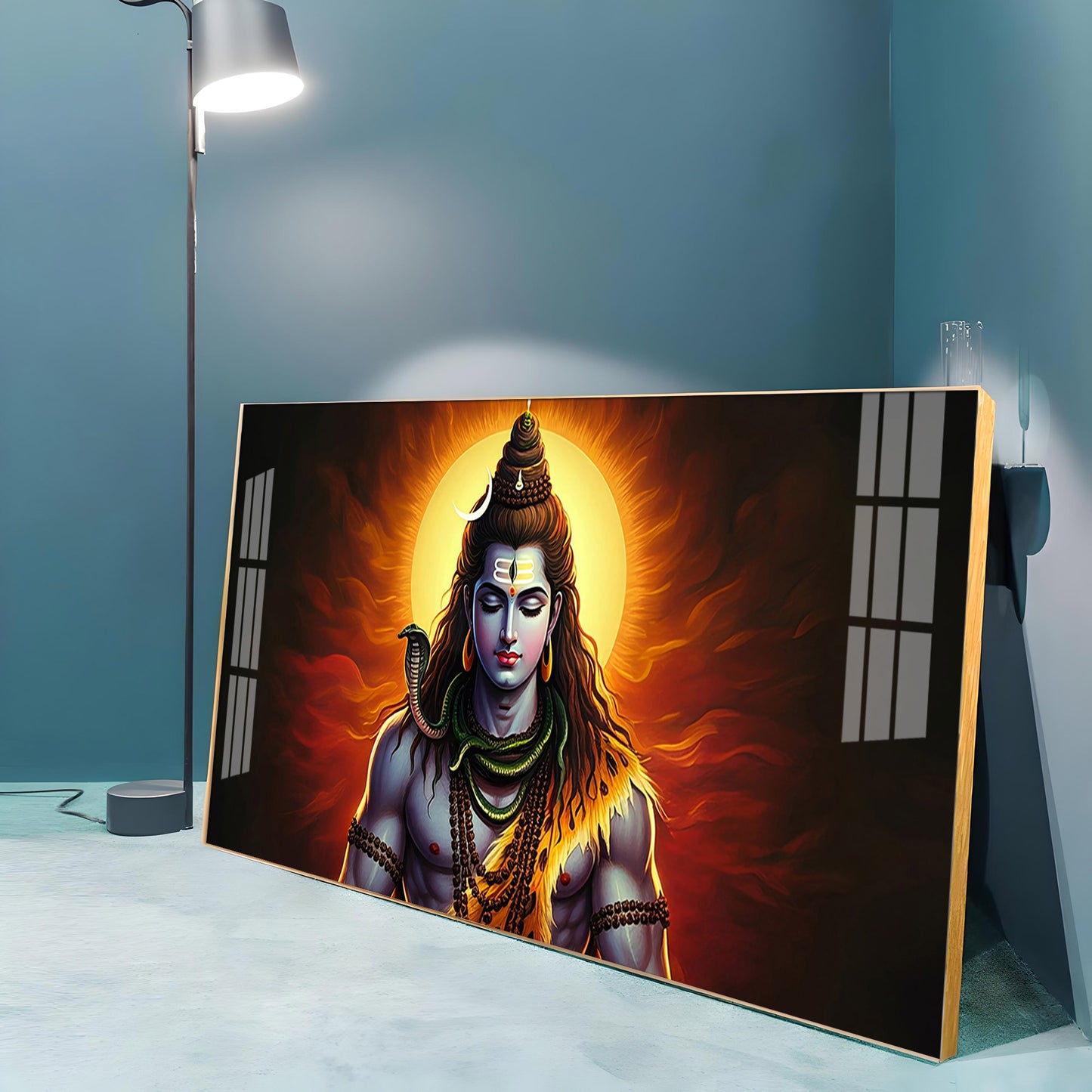 God Shiva Premium Acrylic Horizontal Wall Art