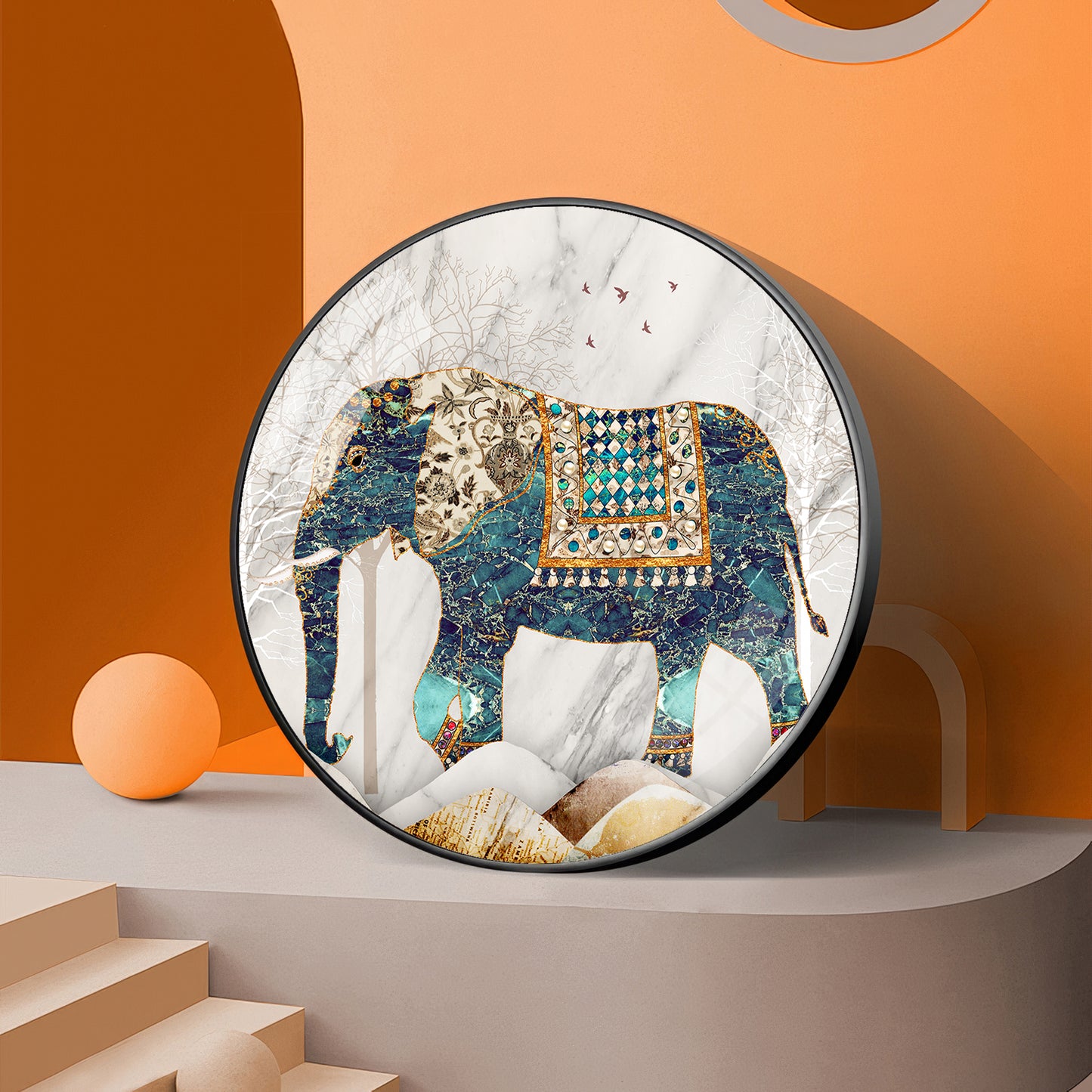 Majestic Alpha Premium Acrylic Round Wall Art