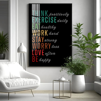 Motivational Quotes Premium Acrylic Vertical Wall Art