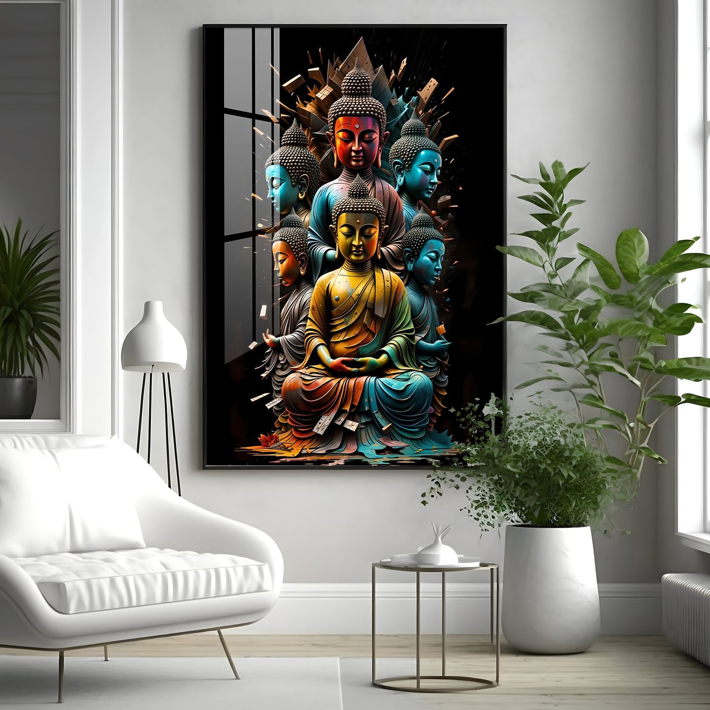 Lord Buddha Premium Acrylic Vertical Wall Art