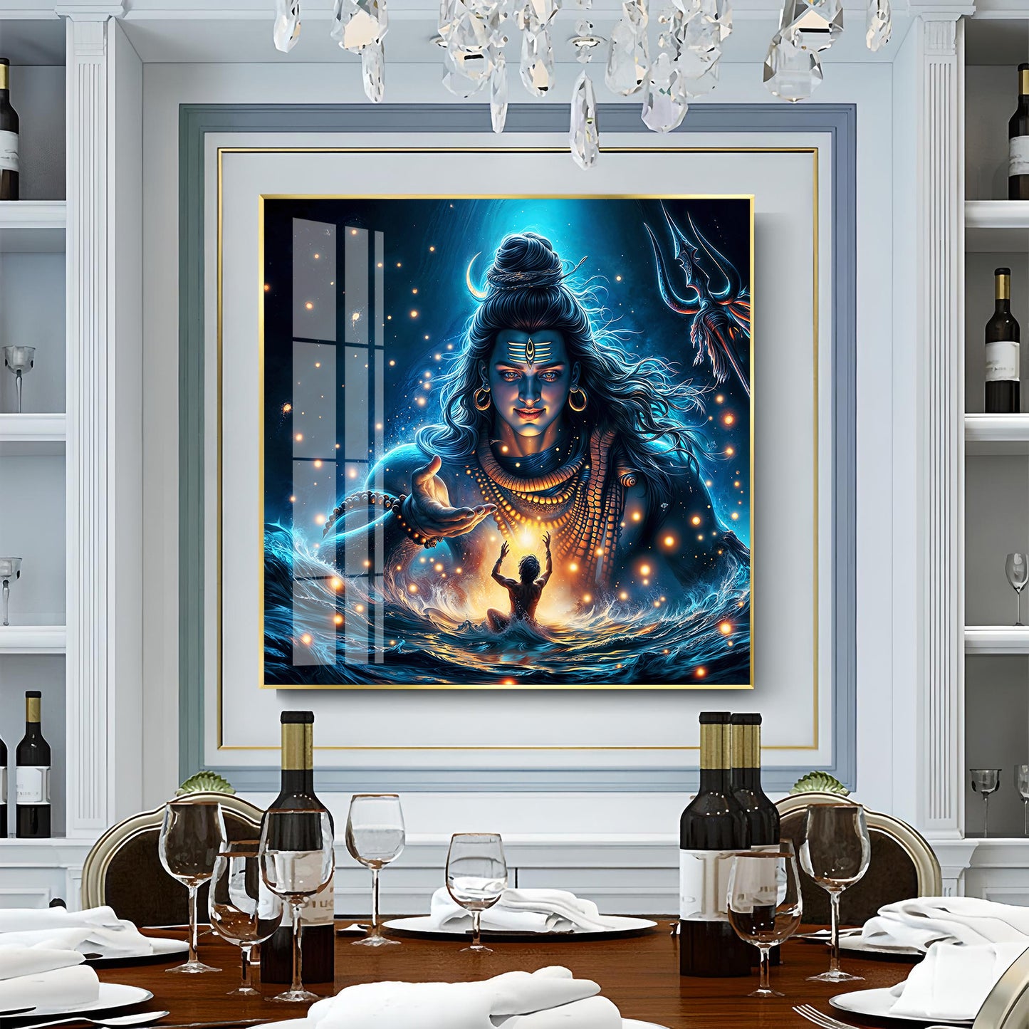 Cosmic Shiva Premium Acrylic Square Wall Art