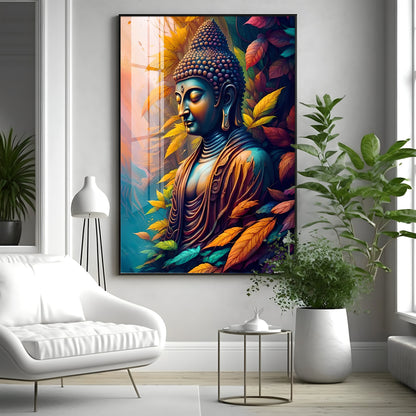 Indianara Buddha Premium Acrylic Vertical Wall Art