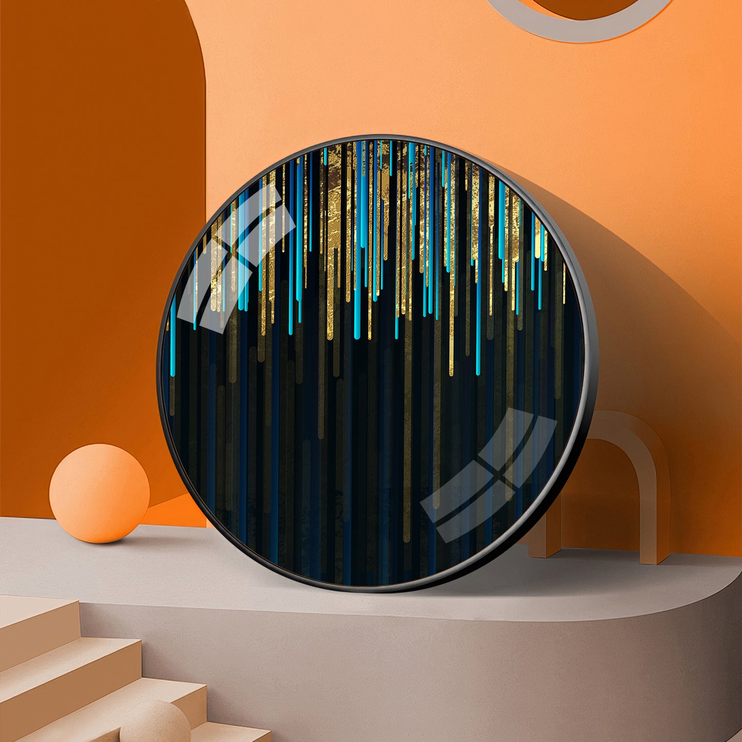 Colorful Palette Premium Acrylic Round Wall Art