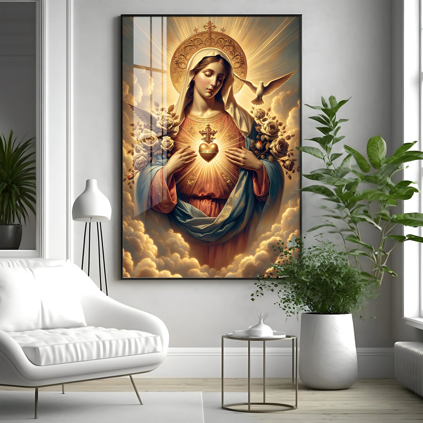 Angelic Harmony Premium Acrylic Vertical Wall Art