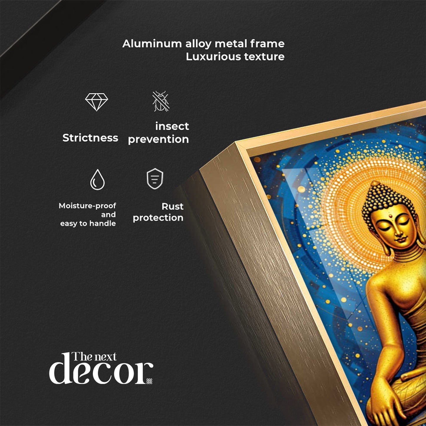 Calm Buddha Deliberation Premium Acrylic Vertical Wall Art