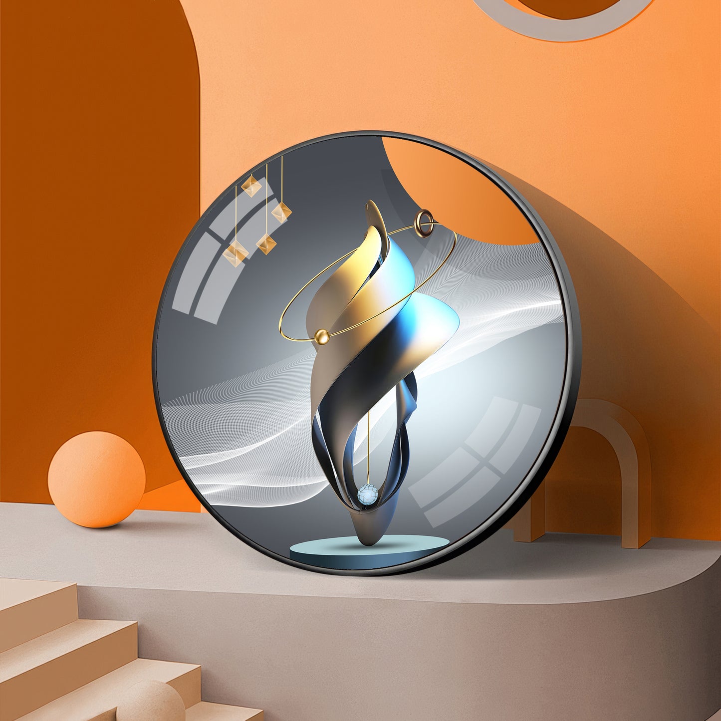 Modern Muse Premium Acrylic Round Wall Art