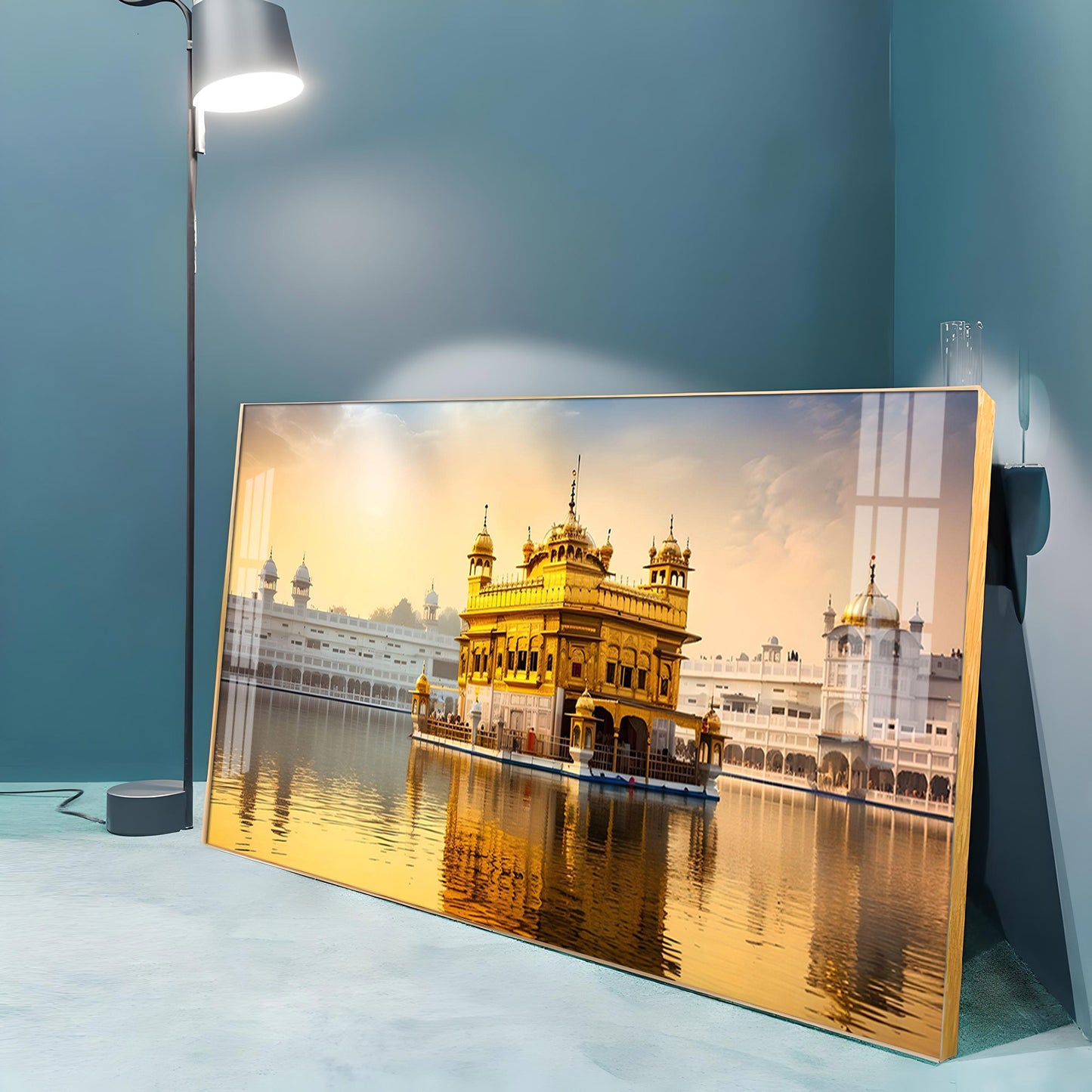 Golden Glory Premium Acrylic Horizontal Wall Art