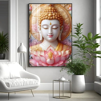 Tranquil Buddha Premium Vertical Acrylic Wall Art