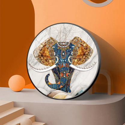 Majestic Elephant Premium Acrylic Round Wall Art