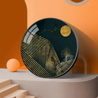 Obsidian Luxe Premium Acrylic Round Wall Art