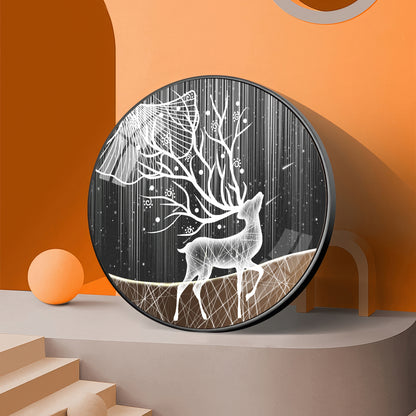 Radiance Deer Premium Acrylic Round Wall Art