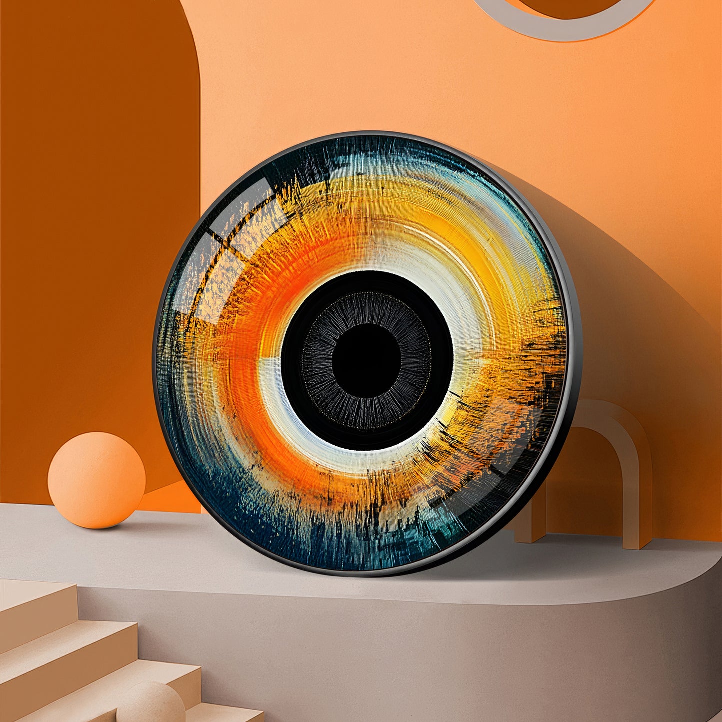 Visionary Gaze Premium Acrylic Round Wall Art