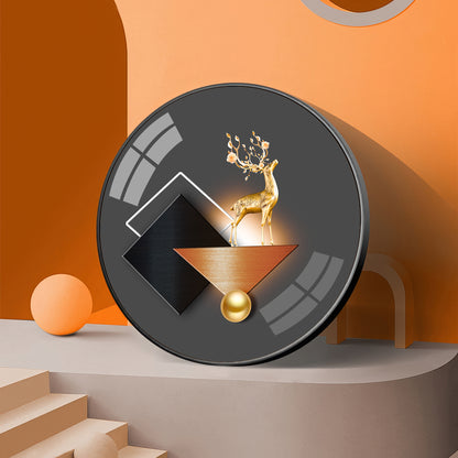 Antler Aesthetic Premium Acrylic Round Wall Art