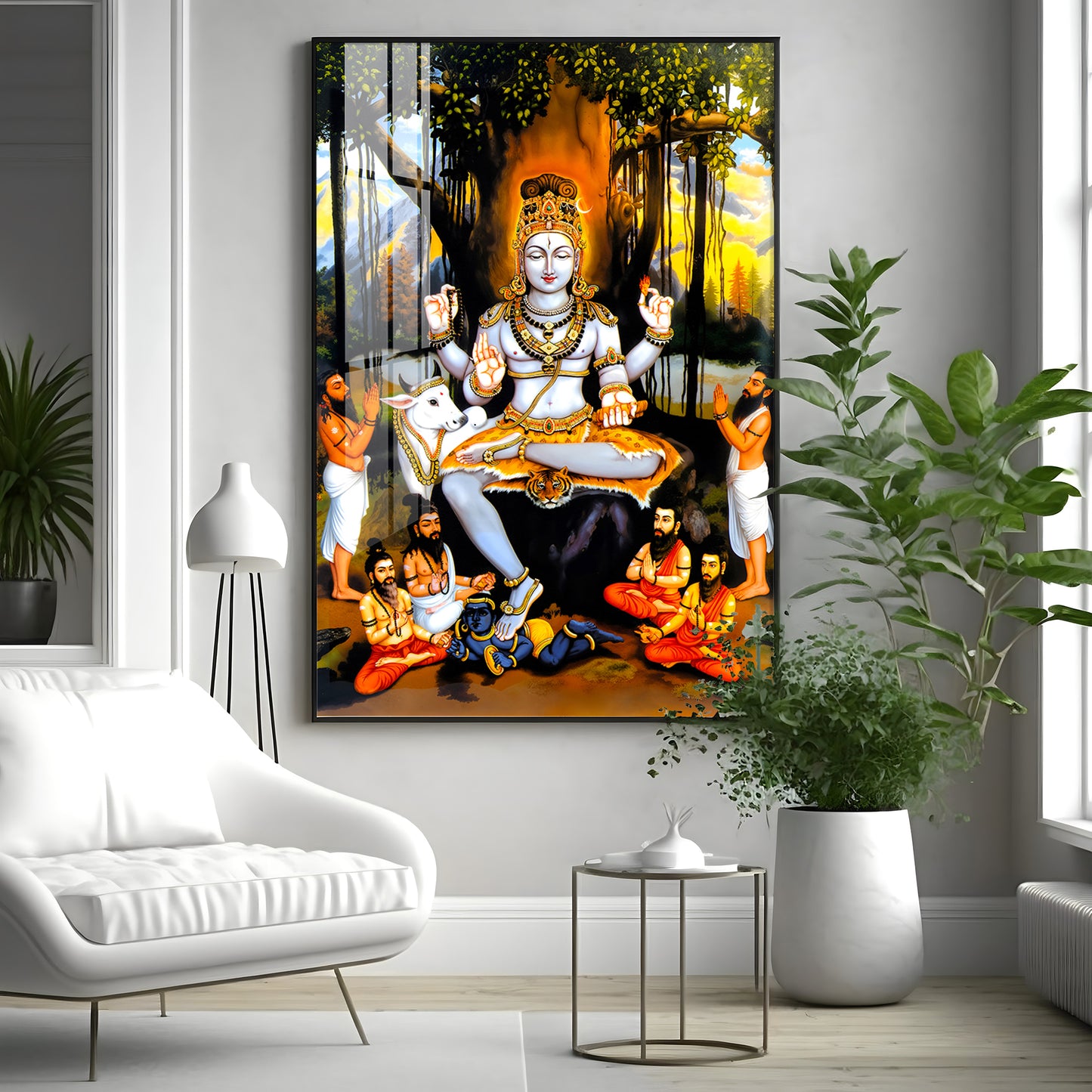 Dakshinamurthy In Lord Shiva Premium Acrylic Vertical Wall Art