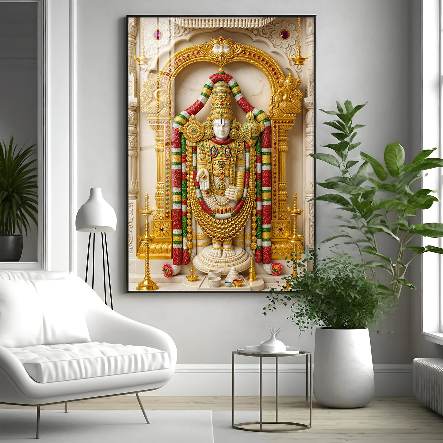 Divine Shree Venkateswara Premium Acrylic Vertical Wall Art
