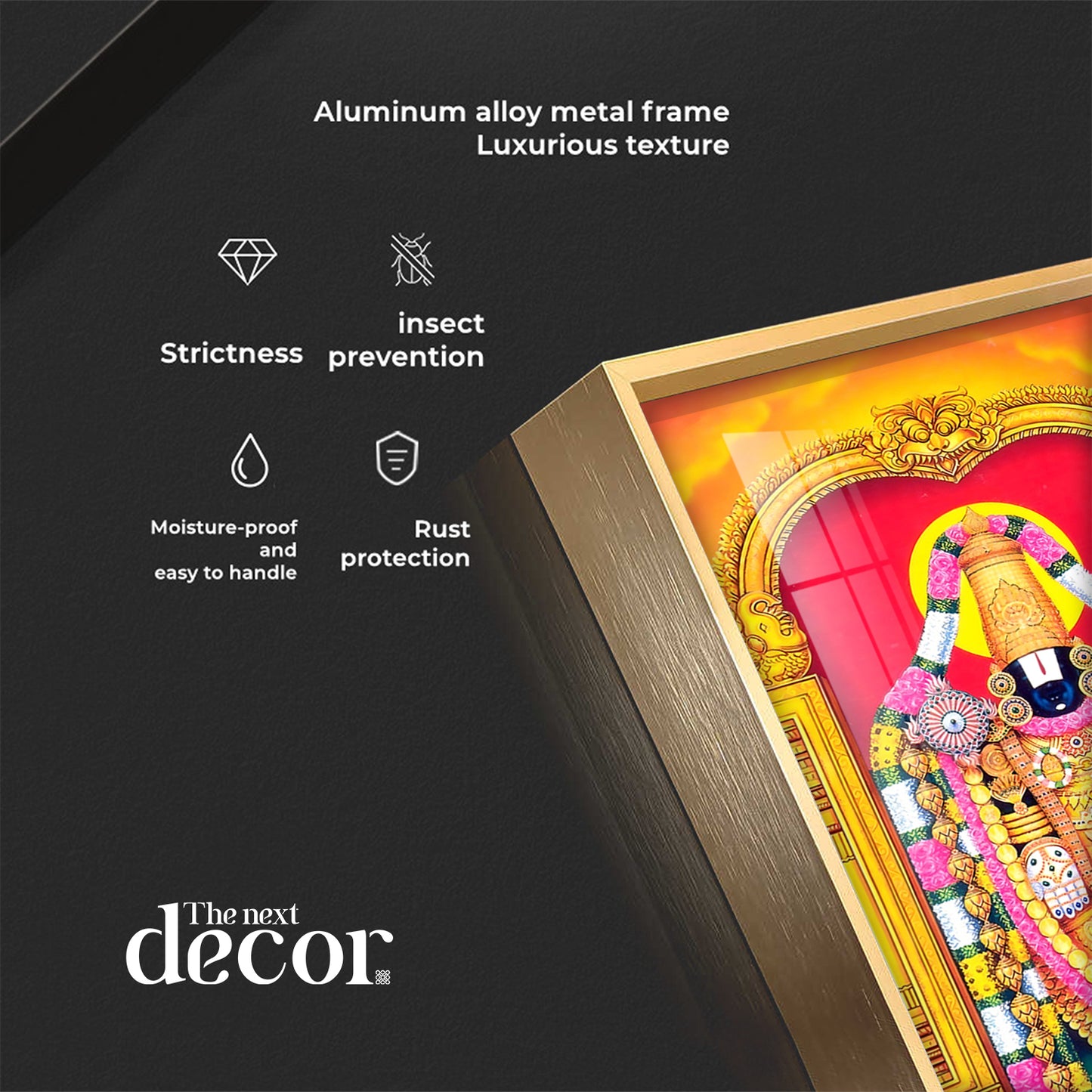 Tirupati Balaji Premium Acrylic Vertical Wall Art