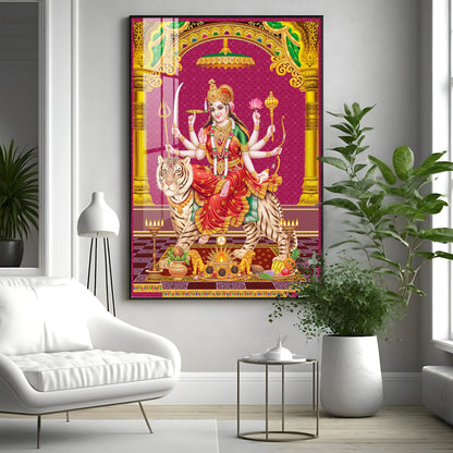 Maa Durga Spirit Premium Acrylic Vertical Wall Art