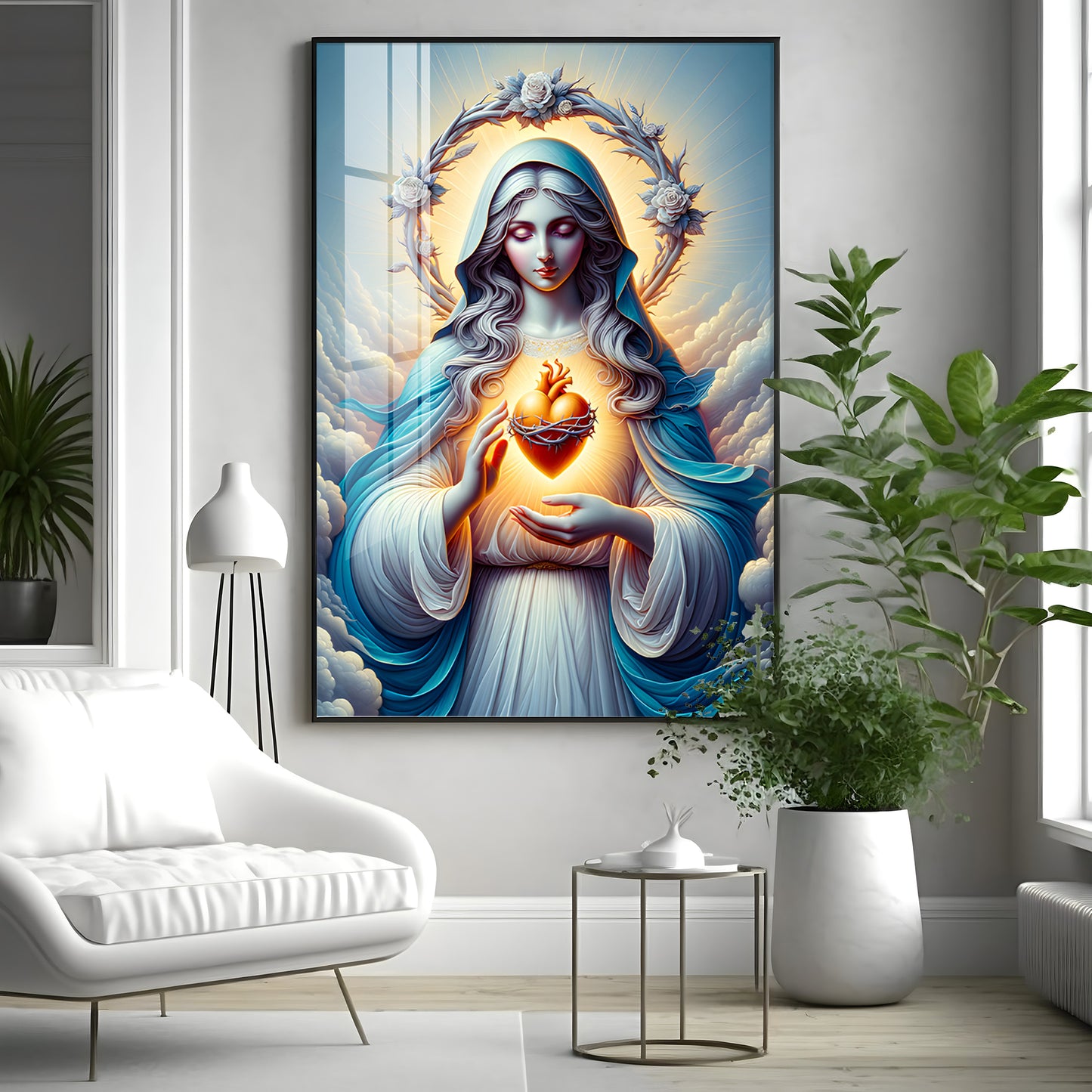 Divine Maternal Love Premium Acrylic Vertical Wall Art