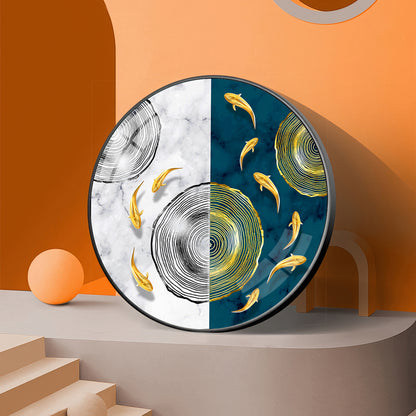 Goldfish Dreamscape Premium Acrylic Round Wall Art