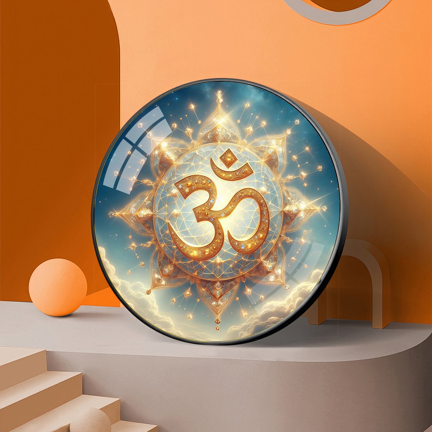Om Incarnation Premium Acrylic Round Wall Art