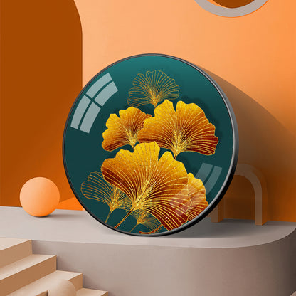 Sunlit Blossom Premium Acrylic Round Wall Art