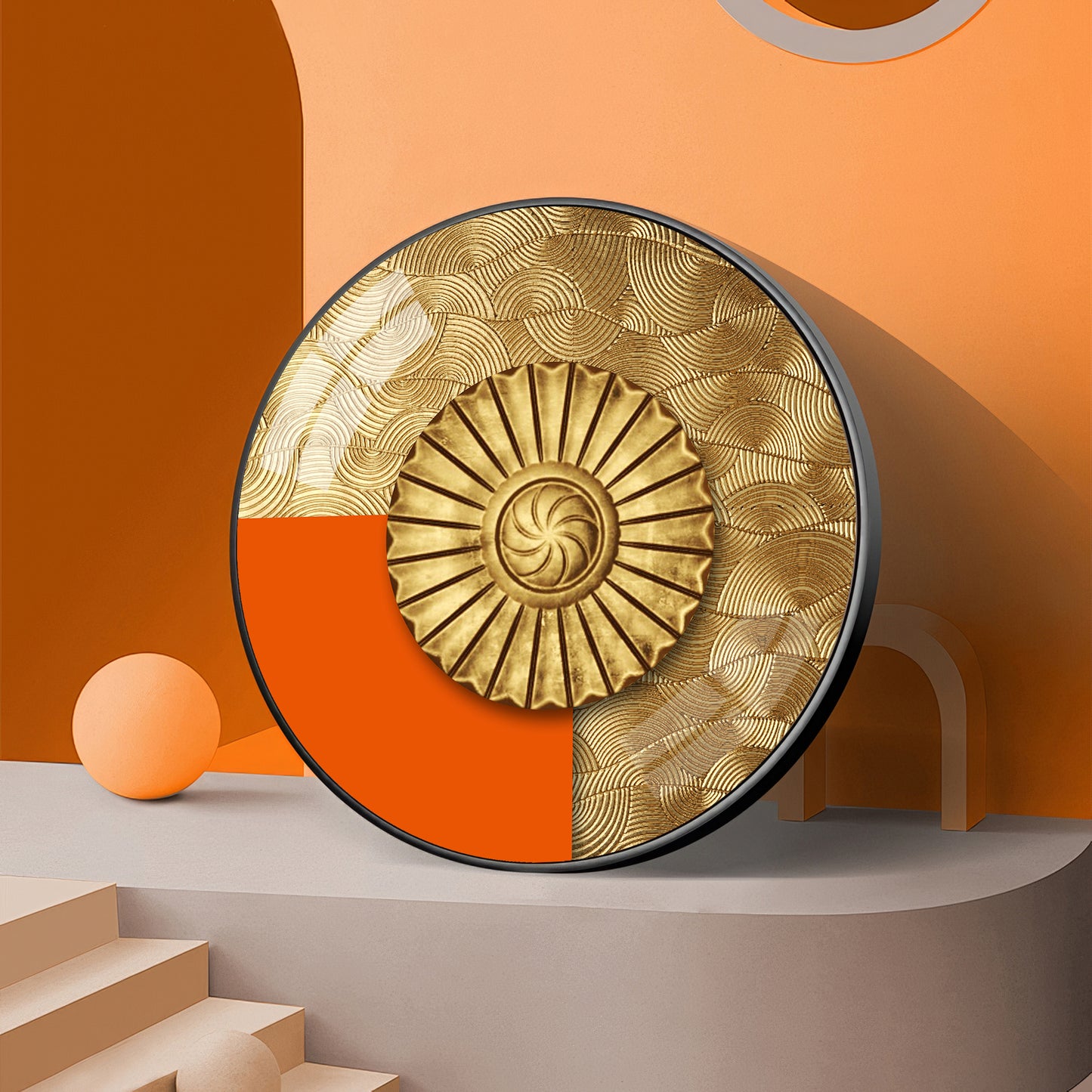 Luminous Dawn Premium Acrylic Round Wall Art