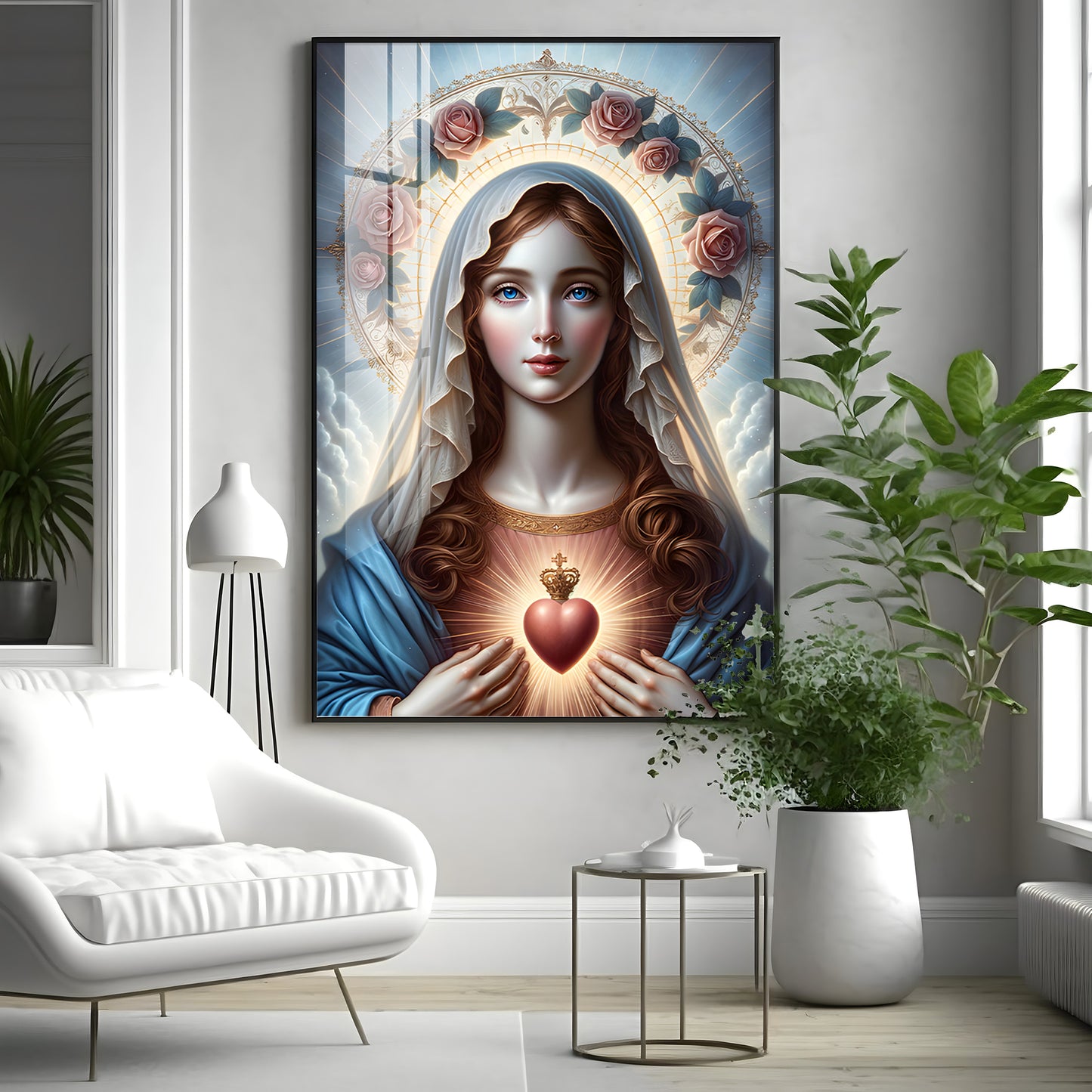 Sacred Heart Serenity Premium Acrylic Vertical Wall Art