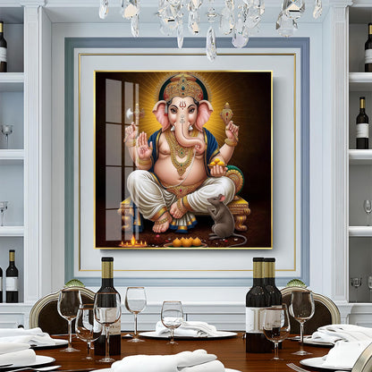 Ganesha Ji Premium Acrylic Square Wall Art