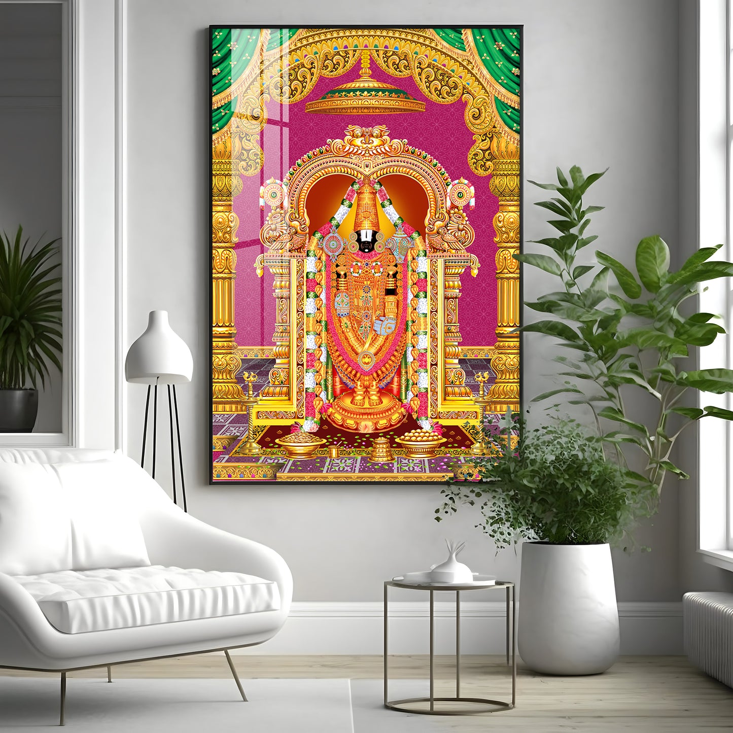 Sri Venkateswara Swamy Blessing Premium Acrylic Vertical Wall Art