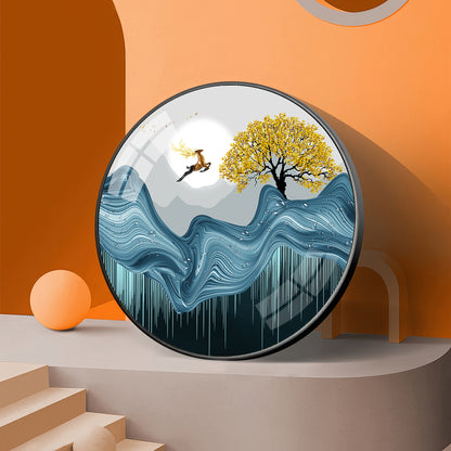 Echoes Of Nature Premium Acrylic Round Wall Art