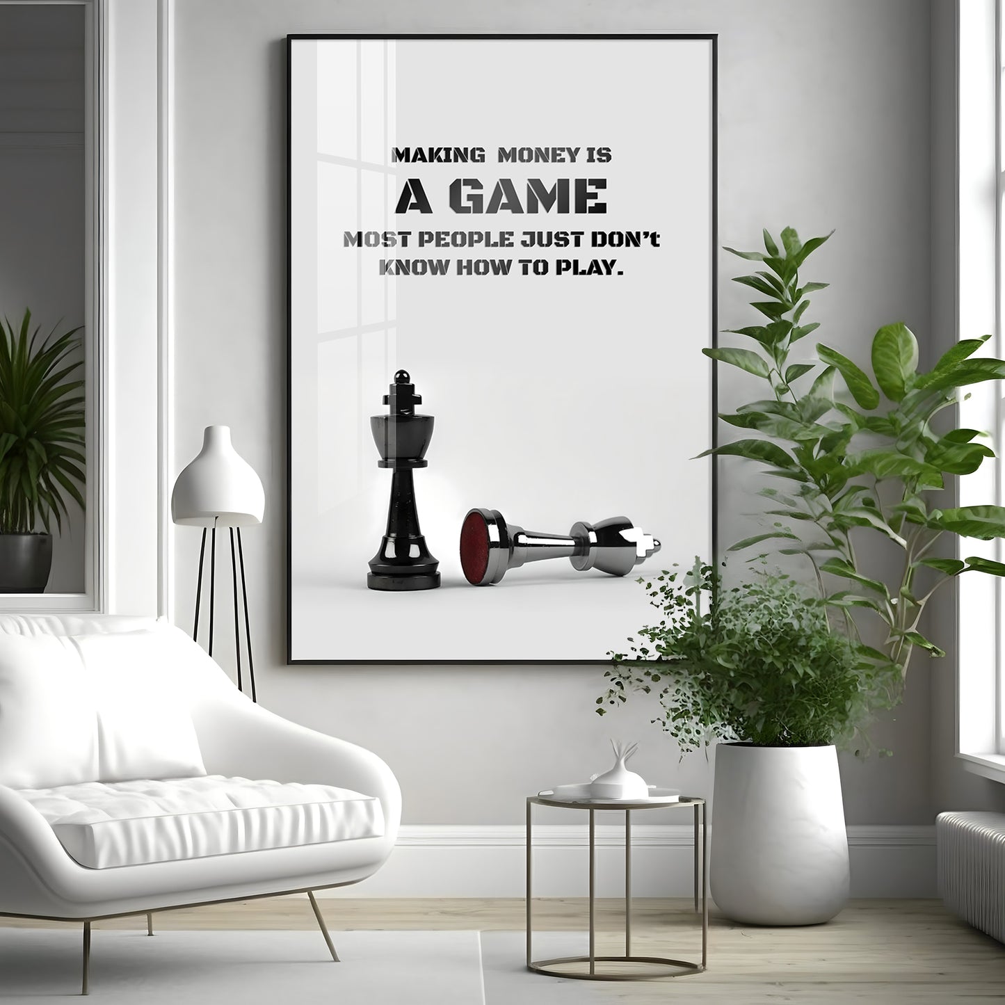 Making Money Is A Game Premium Acrylic Vertical Wall Art