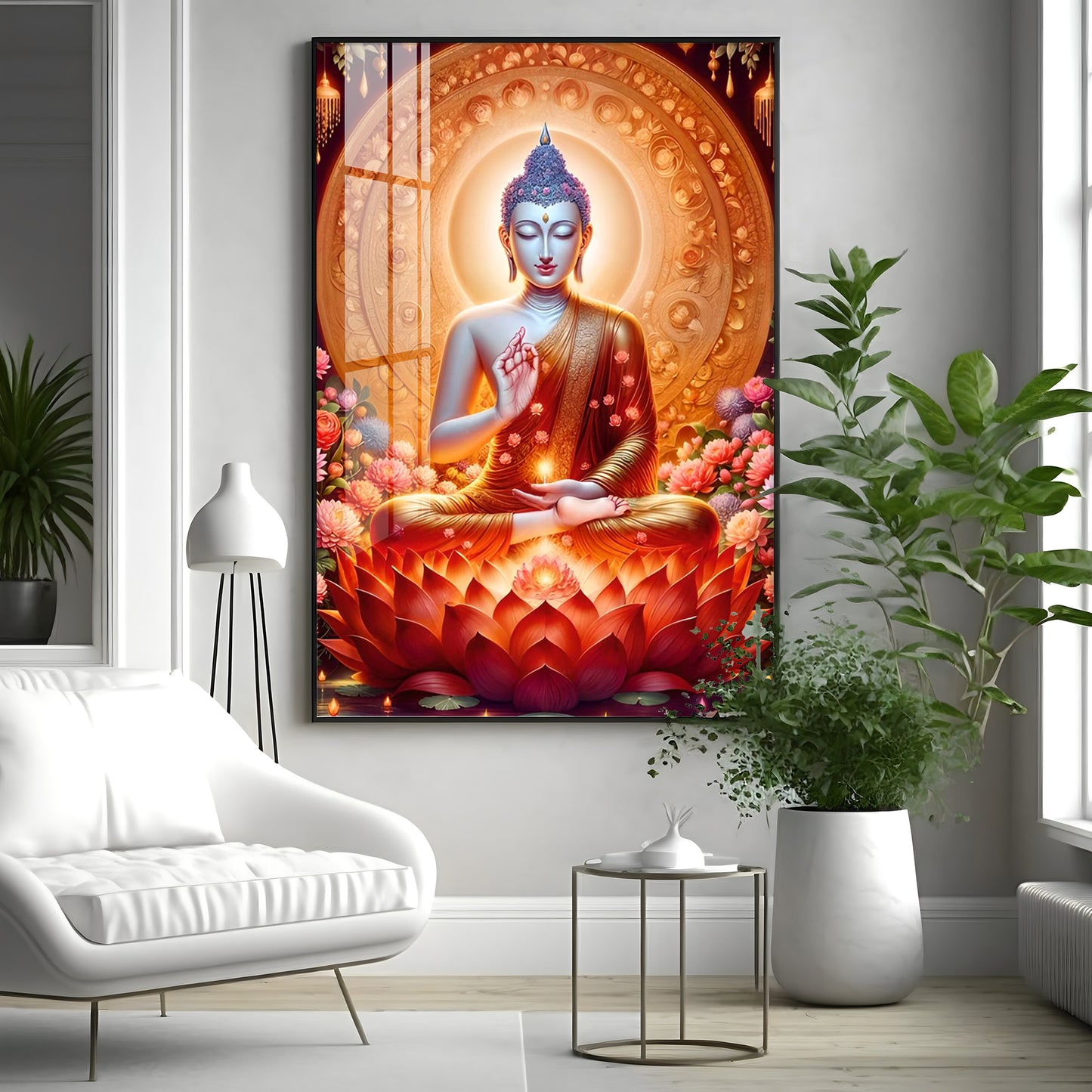 Peaceful Buddha Premium Acrylic Vertical Wall Art