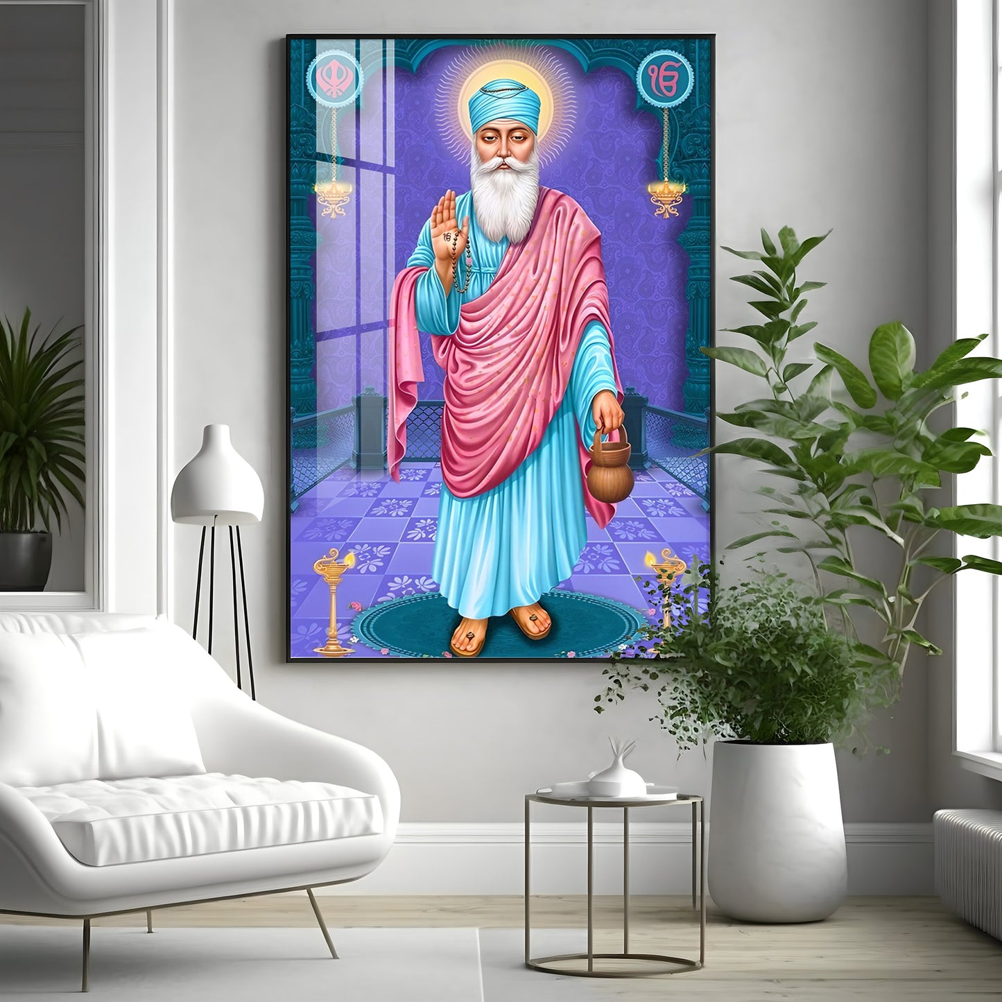 Shree Guru Nanak Dev Premium Acrylic Vertical Wall Art