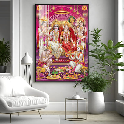 Ram Sita Darbar Premium Acrylic Vertical Wall Art