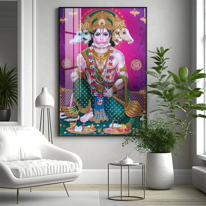 Hanuman's Glory Premium Vertical Acrylic Wall Art