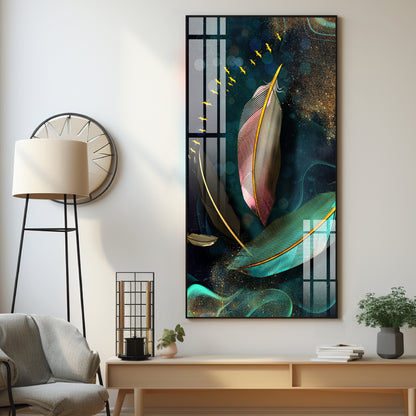 Feathers of Space Premium Acrylic vertical Wall Art