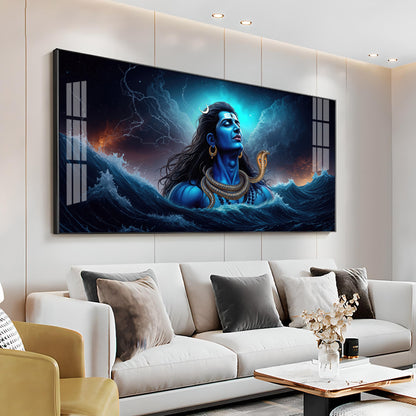 Divine Mahakal Premium Acrylic Horizontal Wall Art