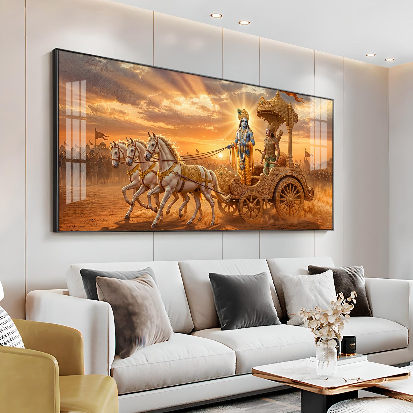 Shrimad Bhagavad Gita Premium Acrylic Horizontal Wall Art