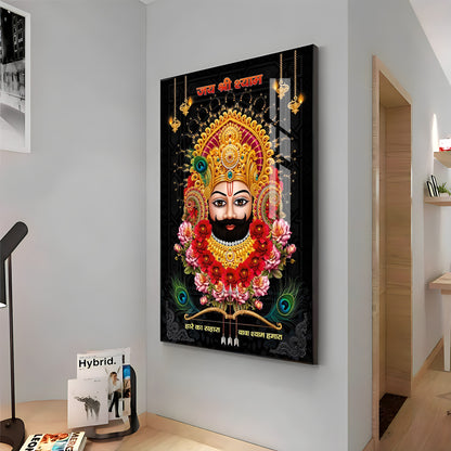 Khatu Shyam Baba Premium Acrylic Vertical Wall Art