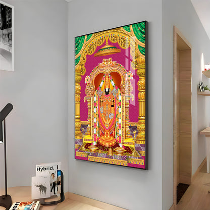 Sri Venkateswara Swamy Blessing Premium Acrylic Vertical Wall Art