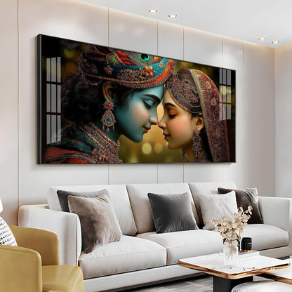 Radhe krishna Premium Acrylic Horizontal Wall Art