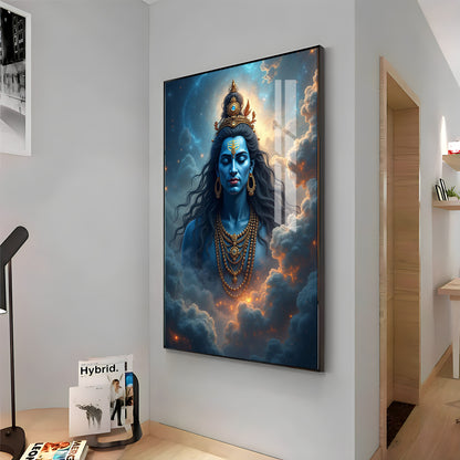 Celestial Shiva Sakti Premium Acrylic Wall Art