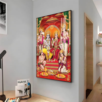 Shri Ram Darbar Premium Acrylic Vertical Wall Art