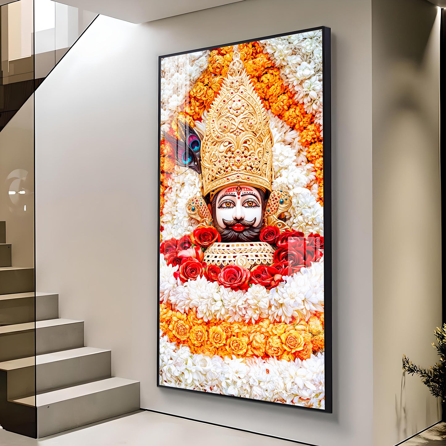 Divine Shyam Baba Premium Acrylic Vertical Wall Art