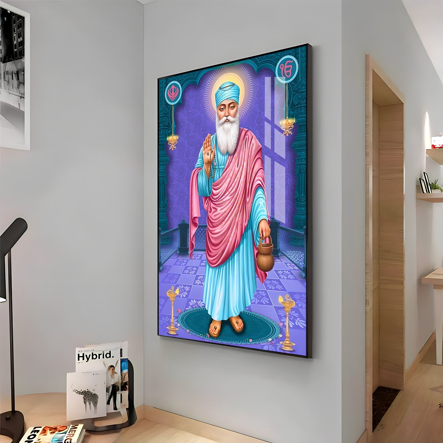 Shree Guru Nanak Dev Premium Acrylic Vertical Wall Art