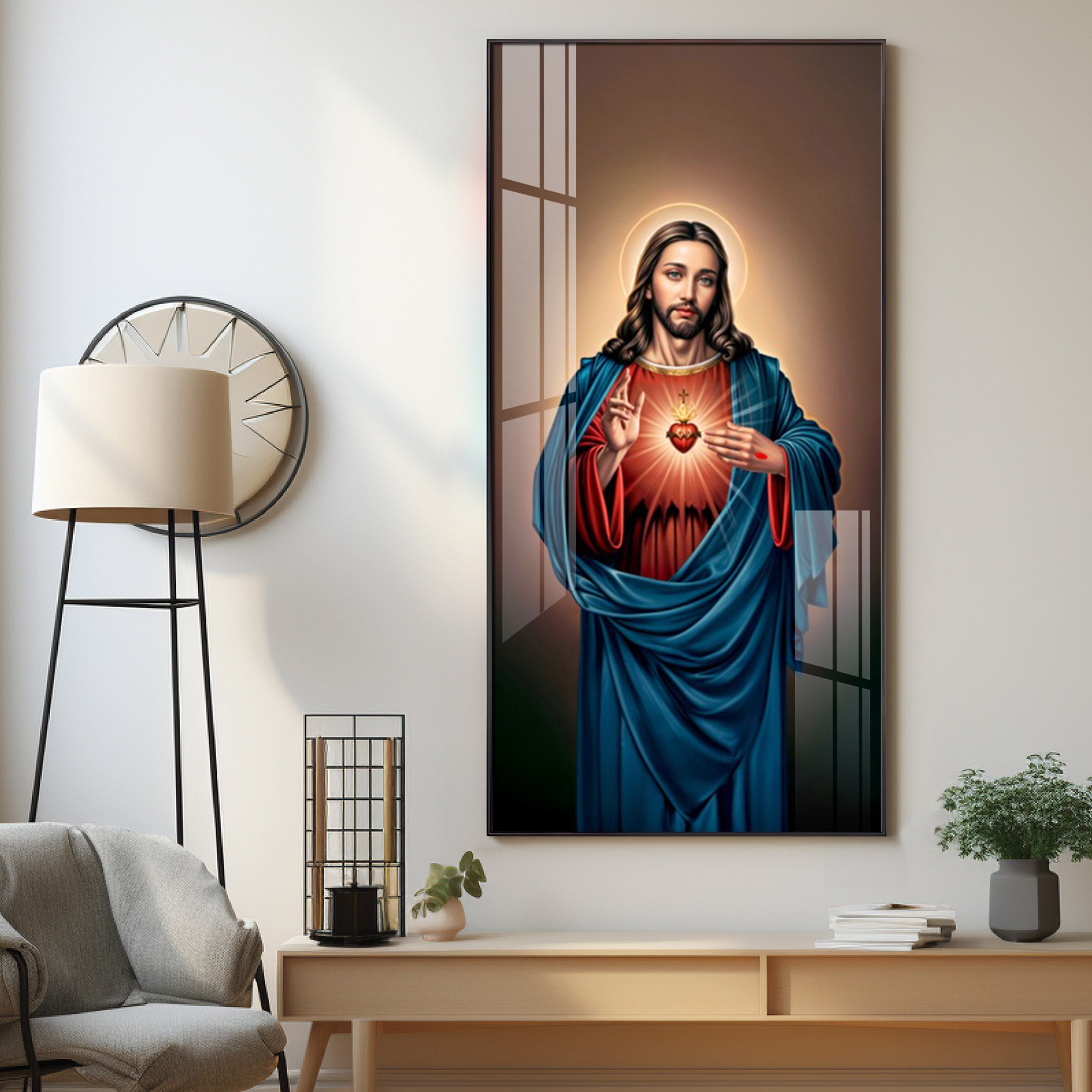 The Jesus Heart Premium Acrylic Vertical Wall Art