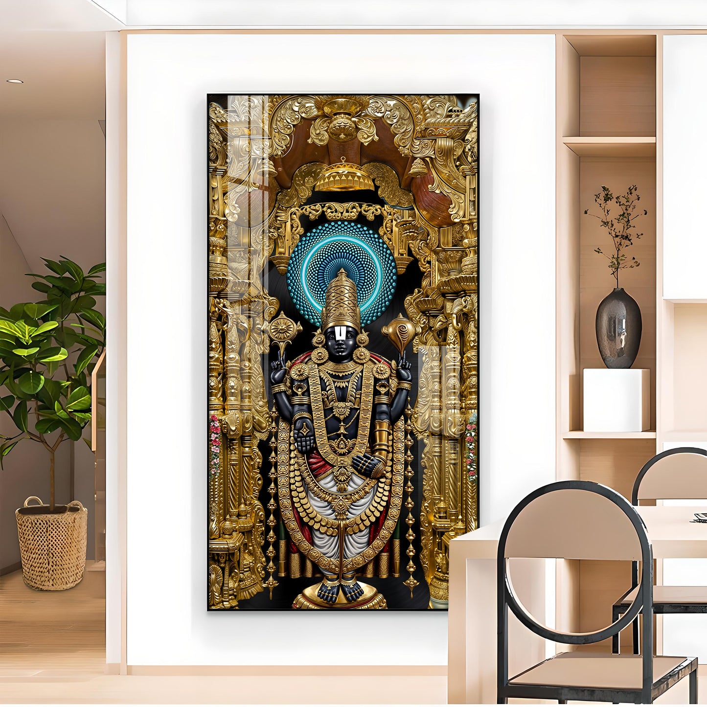 Shree Venkateswara Swamy Premium Acrylic Vertical Wall Art