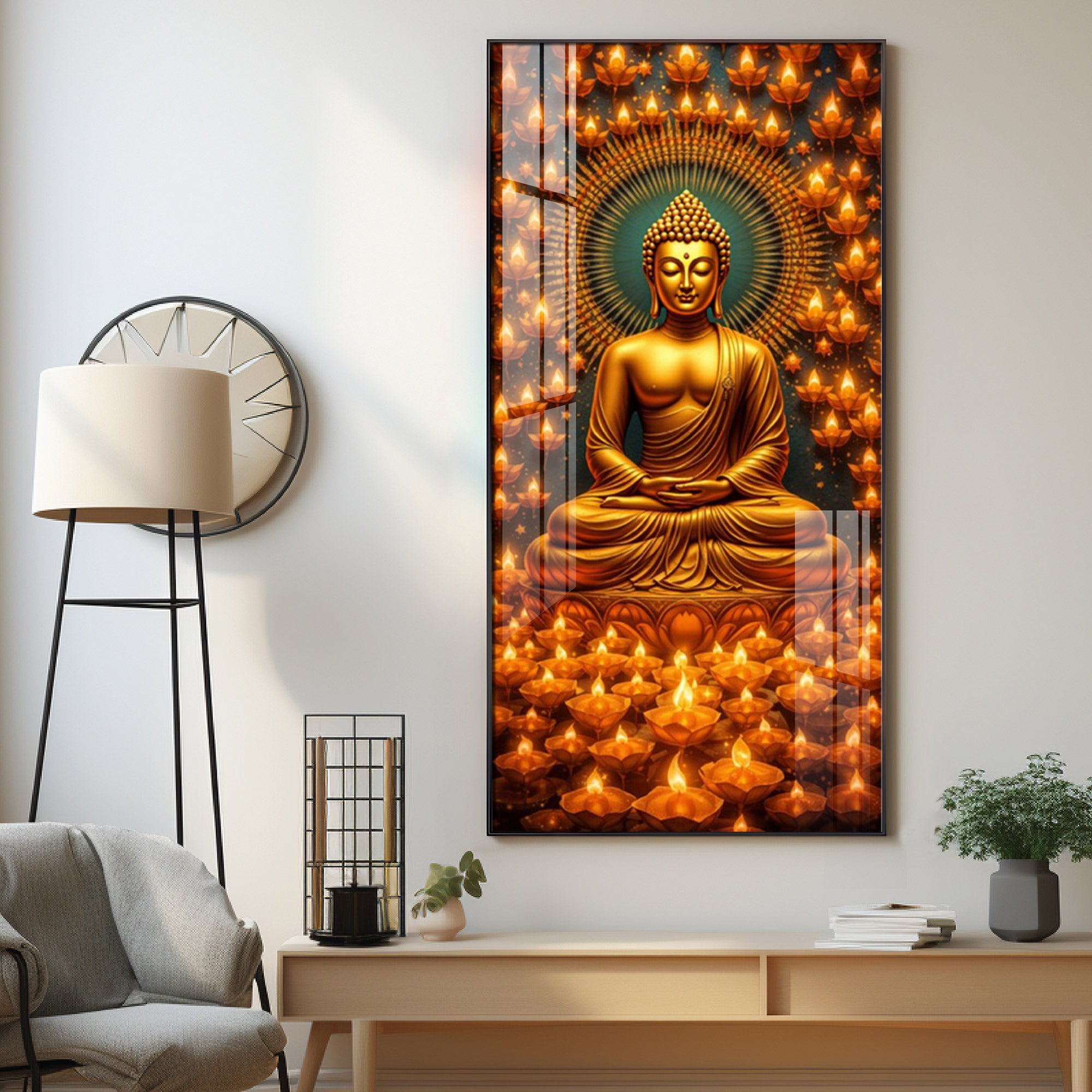 Buddha's Faithfulness Premium Acrylic Vertical Wall Art