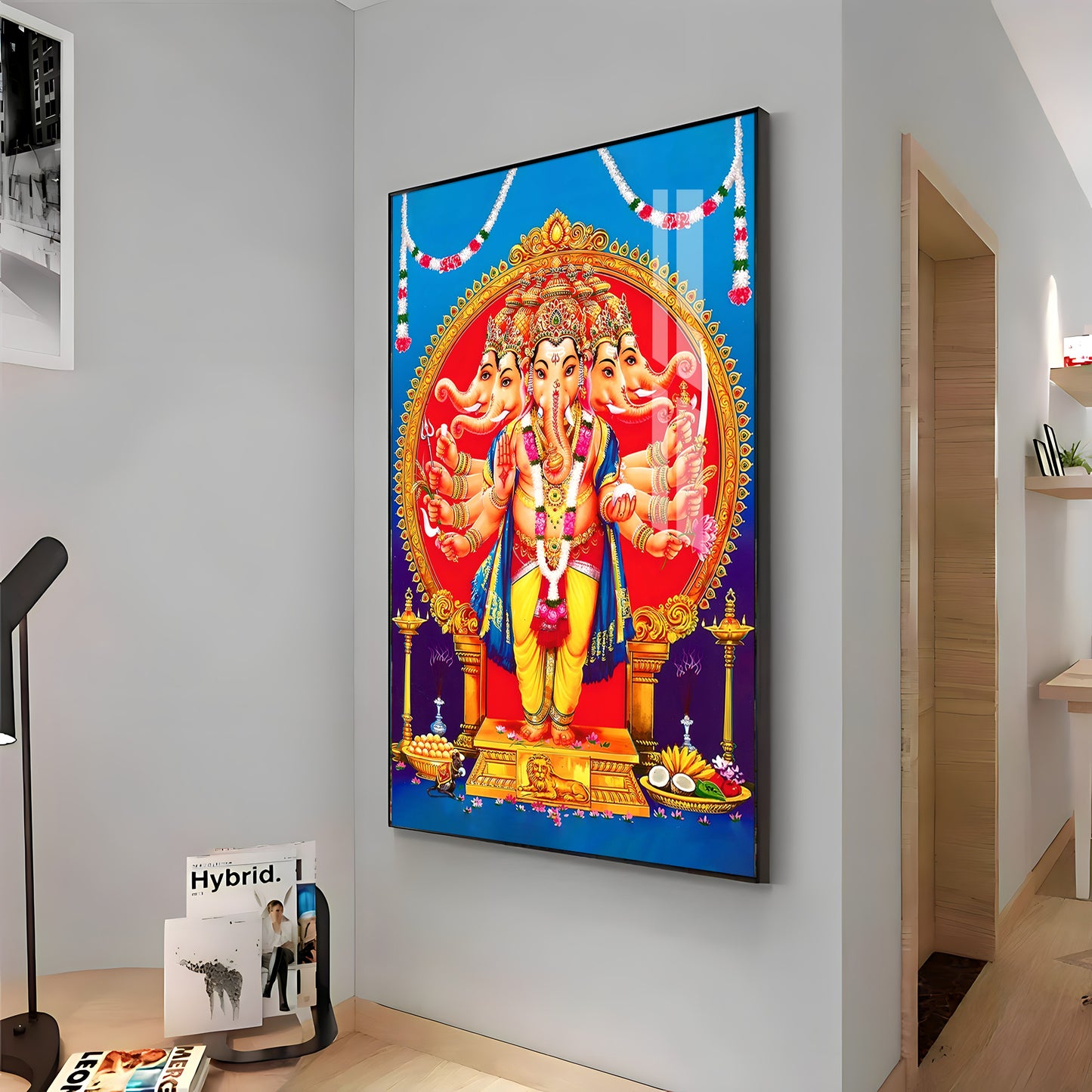 Ganesha's Embrace Premium Vertical Acrylic Wall Art