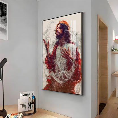 Sacred Jesus Mural Premium Acrylic Wall Art